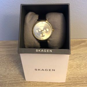 Skagen Anita Leather Multifunction Watch